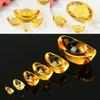 5pcs Various Sizes Living Room Opening Gift Fortune Crystal Ingot Ornament Home Decoration Glass Ornament Gold Ingots