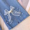 Girls' Denim Wide Leg Thin Summer Children's Split Flared Pants Children's Clothing Mosquito Proof Pants