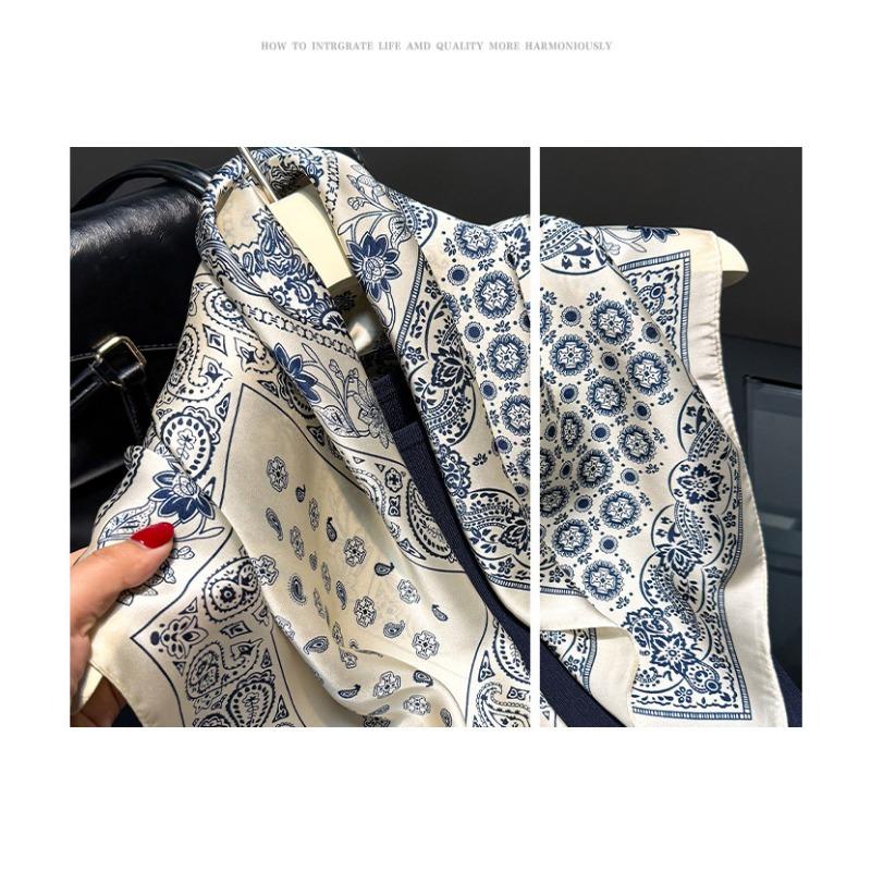 Korean Style Thin Square Scarf Elegant Women Fashion Decorative Neck Scarf