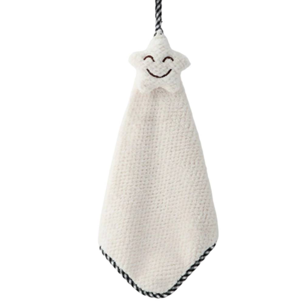 1pc Hand Towel Soft And Skin Coral Fleece Cute And Thick Absorbent Hand Towel Hanging Style Absorbent Bathroom Hand Towel