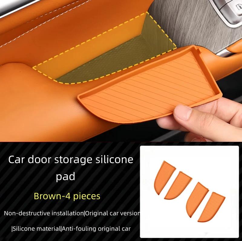 Auto Car Door Handle Storage Box Fit for GWM Tank 500 Hi4-t Hi4-z Modified Car Door Silicone Protective Pad Car Upgrade Parts