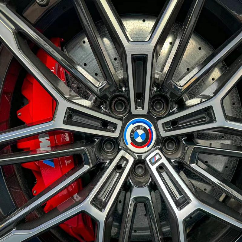 6pcs/Set Caliper Car Sticker Wheel Hub M Logo For BMW G01 G02 F22 F23 E46 E93 E39 G26 F01 F02 F06 G32 G20 G29 F30 G42 FI5