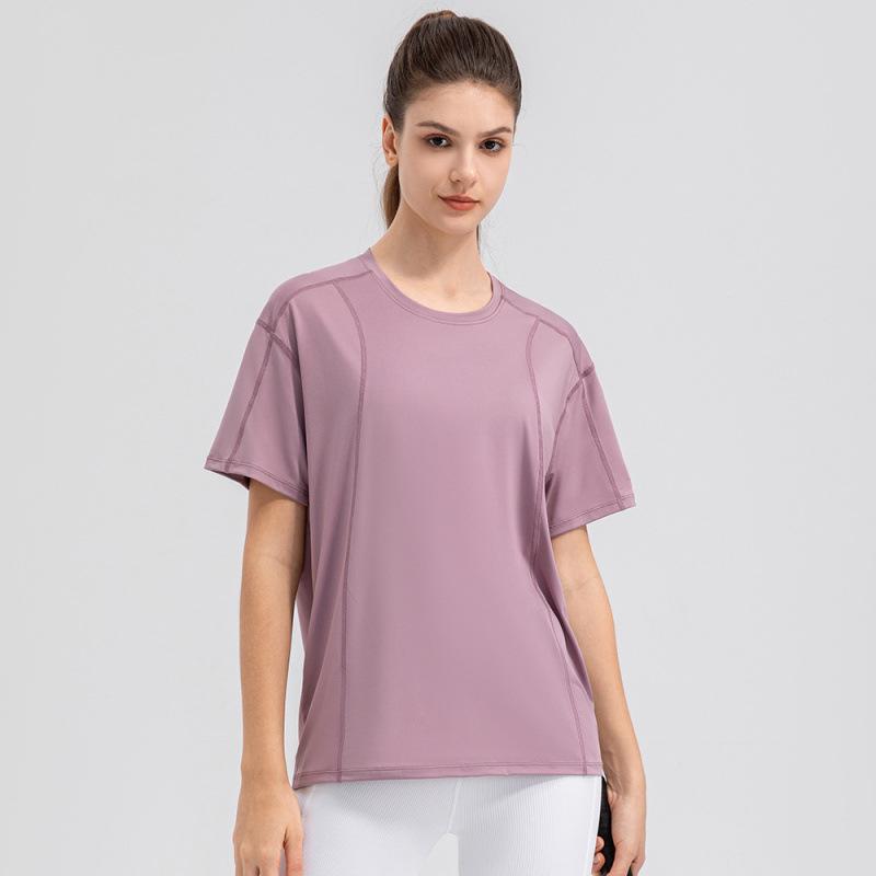 Women's Quick-Dry Breathable Fitness T-Shirt - Short Sleeve, Moisture-Wicking, Ideal for Running & Yoga