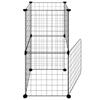 8 Piece Pet Cage with Door Black 35 X 35 Cm Steel