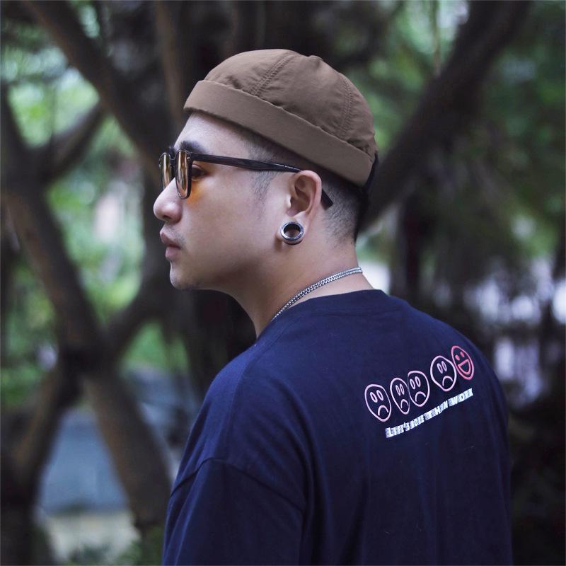 Men's Quick-Dry Retro Landlord Skullcap: Breathable, Japanese Street Style Hat