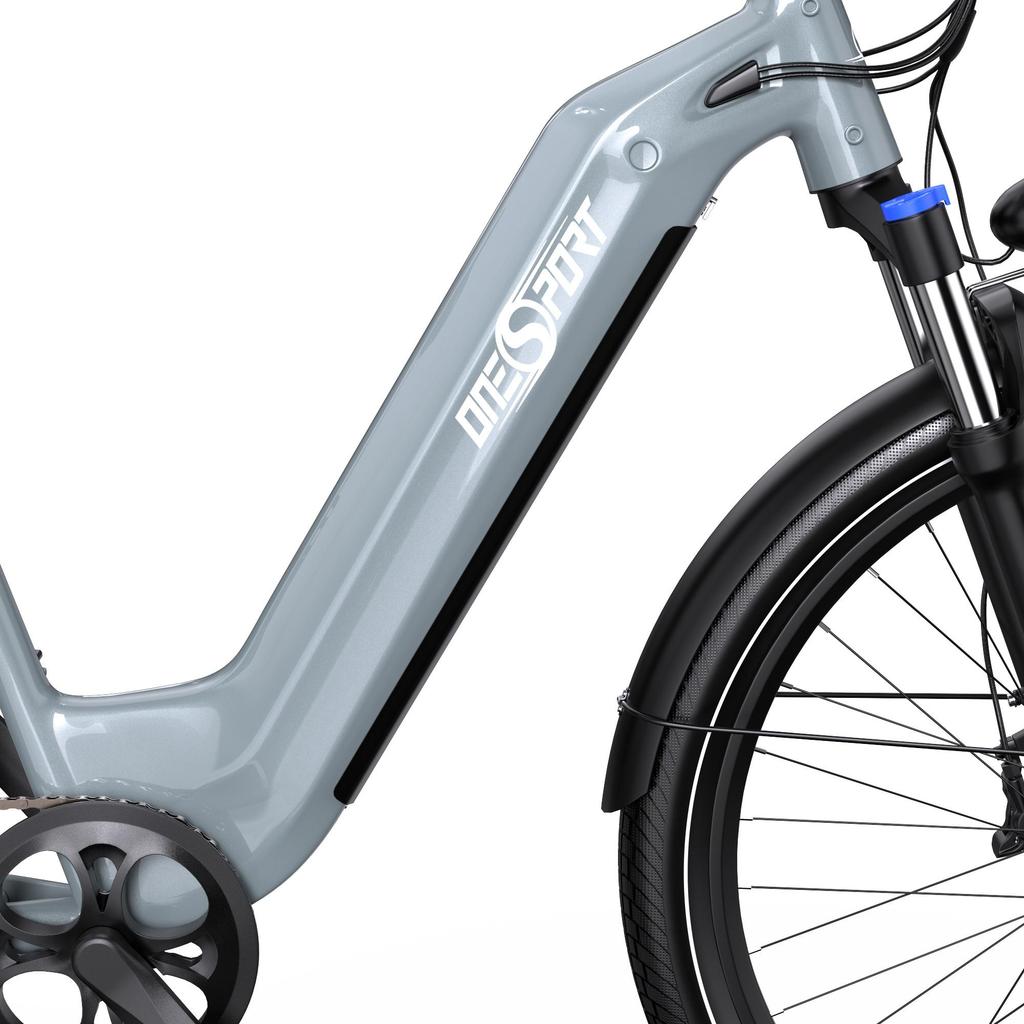 ONESPORT OT05 City Electric Bike 250W Motor 36V 18.2Ah Battery 27.5 Inch Tire - Grey