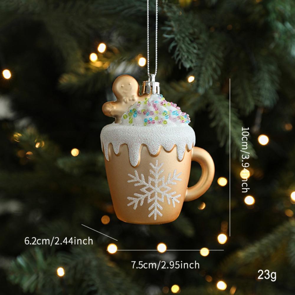 Plastic Fox Bear Pendant Colorful Christmas Resin Pendant Christmas Tree Decoration Xmas