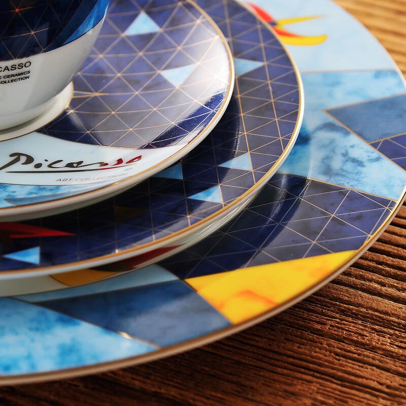 PICASSO Porcelana Kostna 'Latająca' Zachodni Zestaw Obiadowy