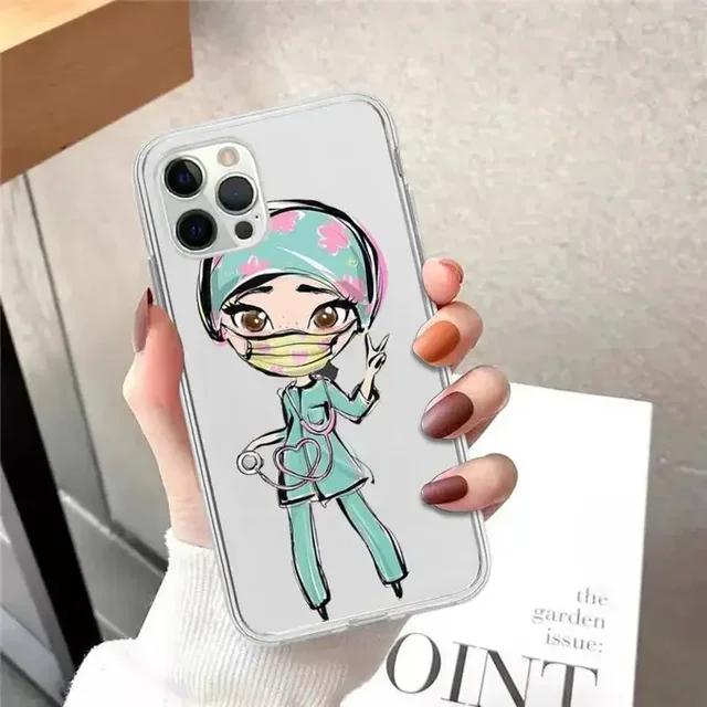 

Чехол для телефона Nurse Medical Medicine Health Heart Clear для iPhone 16 15 14 13 12 11 Pro Max 13Mini SE3 7 8 Plus, защитные чехлы For iPhone 15ProMax кленовый
