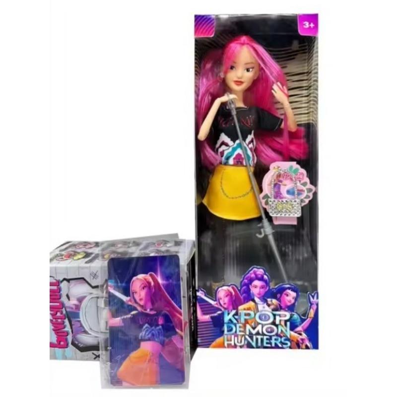 Kpop Demon Hunters Girl Group Action Figure Anime Cartoon Dolls Movable Joints Model Toy Desktop Decor Collection Girl Gift