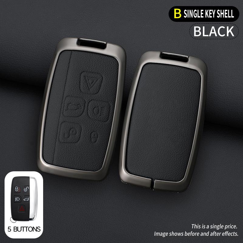 Car Zinc Alloy Leather Key Cases Holder Cover for Land Rover Range Rover Discovery 5 LR2 LR4 Sport for JAGUAR XE XF XJ F PACE