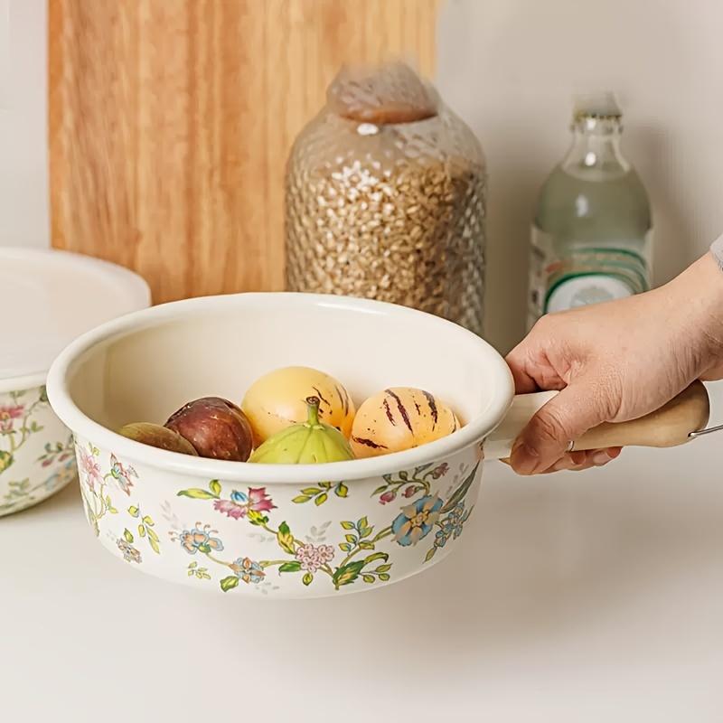 

Enamel Cheese Pot 7.87inch Thickened Large Non Stick Milk Pan Milk Pot with Handle Suit for Induction Cooker Gas Stove Cookware