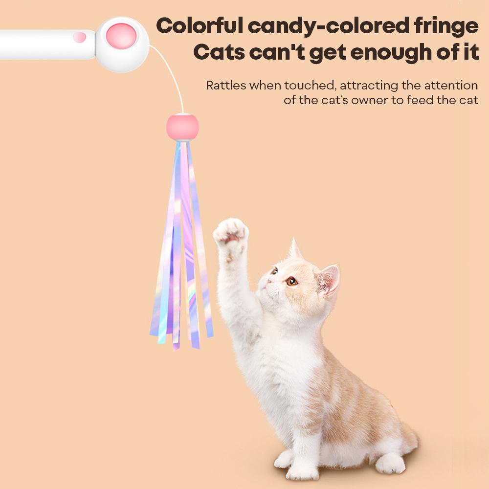 Interactive Cat Toys Retractable Cat Stick Toy for Kitten Playing Cat Laser Teaser Wand Pets Supplies Products Cat Accessories