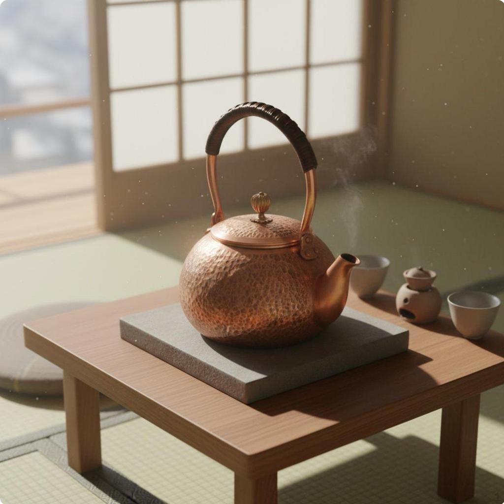 Handmade Coppery Metal Kettle Copper Teapot 1600ML Hammered