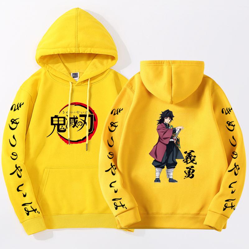 Demon Slayer Anime Hoodies 2023 Spring Autumn Unisex Fashion Unisexga Sweatshirt Round Neck Harajuku Harajuku Hoody Streetwear