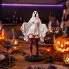 Spooky Desktop Statue for Trendy Toy Fans Gothic Ghost Lady Sculpture, Halloween Resin Shrouded Woman Figurine, Mythical Desk Accessories Home