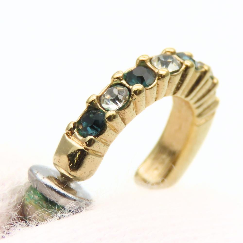 Used SWAROVSKI Pierce metal/Rhinestone 3.0g Gold Halfling