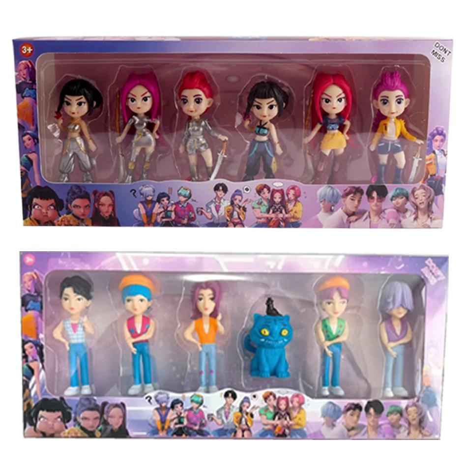 6pcs/set for kpop witch hunting group,Saja Boys,  Superstar Rumi PVC Action Figure Toy Anime Figurine Doll For Fans Gift