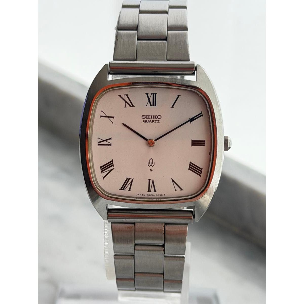 [Батарея заменена] SEIKO QUARTZ классические Chariot Square Винтаж