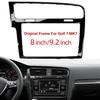 MIB Radio Frame Piano Black Radio Plates Decorative Frame 8/9.2 Inch Screen Bezel For VW Golf 7 MK7 Golf 7.5 MK7.5