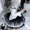 Japanese Spicy Punk Y2K Black & White Polka Dot Lace Mini Skirt