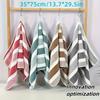 4-teiliges Korallenfleece-Handtuchset, Modern gestreift, Superweich, Schnelltrocknend, 13,7 x 29,5 Zoll - Perfekt für das Badezimmer