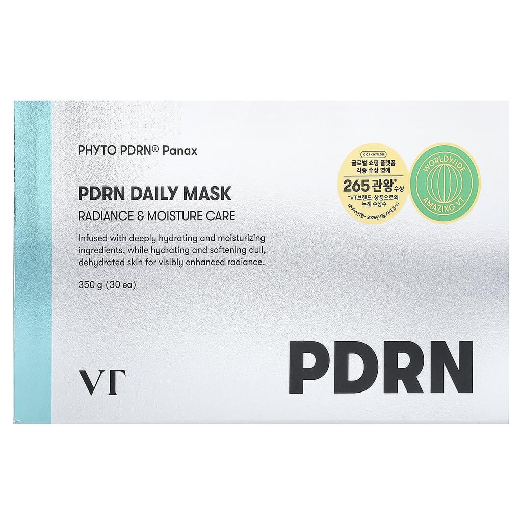 VT Cosmetics, PDRN Daily Beauty Mask, 30 sheets, 350g