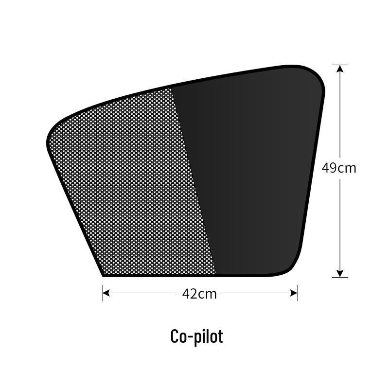 Magnetic Two-Tone Sunshade Curtains for Car Windows - Heat Insulation & Sun Protection