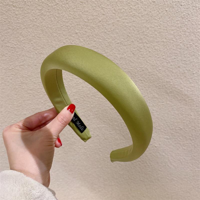 Minimalist Women Headbands Satin Cloth Sponge Padded Hairbands for Lady Girls Casual Shopping Travel Hair Hoop Accessories