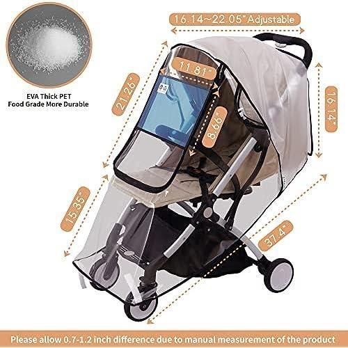 Housse De Pluie Universelle Pour Poussette - Bemece - Noir - Dimensions: 55,9 X 94 X 94 Cm