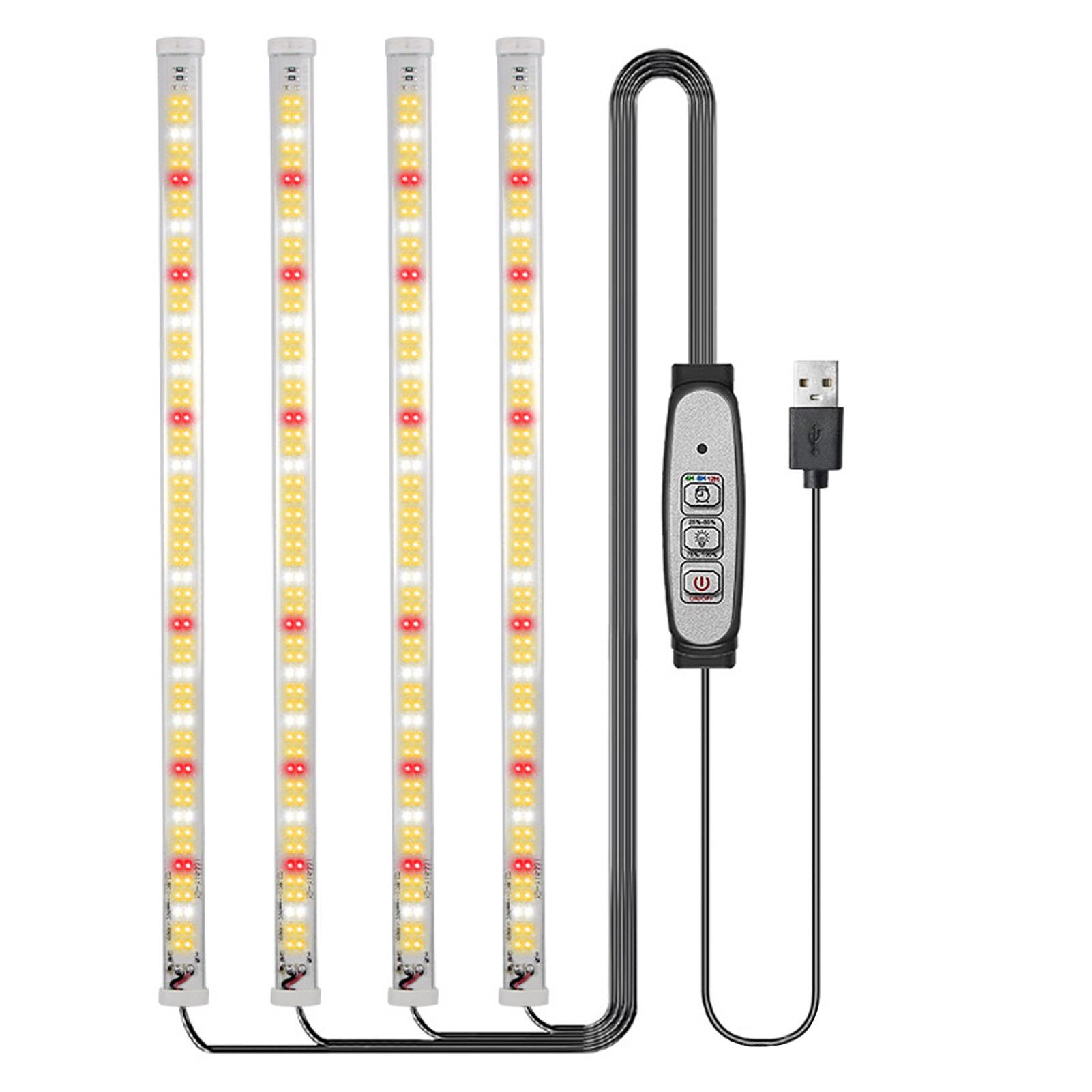 

Full Spectrum LED Grow Light with Timer and Brightness for Indoor Plants, Hydroponics, Greenhouse, Succulents and Flowers. 11.2W, 30cm.