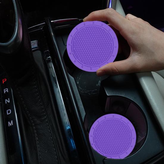 

Car Coasters Anti Slip PVC Cup Holder Insert Mats 2.76 Diameter Compact Cup Holders Universal Car Interior Vehicle Accessories рожевий червоний колір