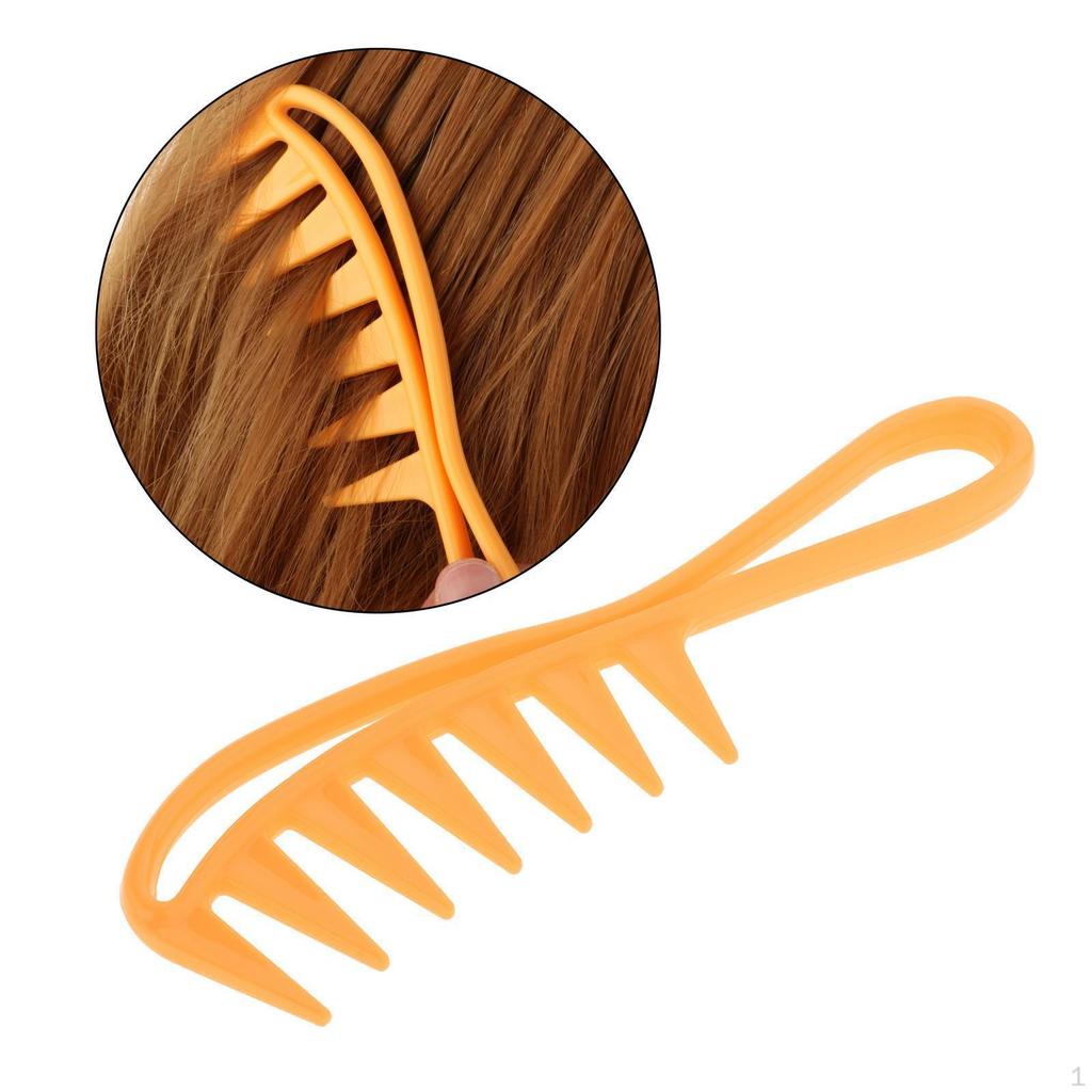 Antistatic Wide Styling Comb, Hair Comb for Hairdressing with Handle, Curly Wet Hair,