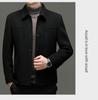 Men's Fashionable Winter Wool Jacket with Detachable Down Liner and Stand Collar