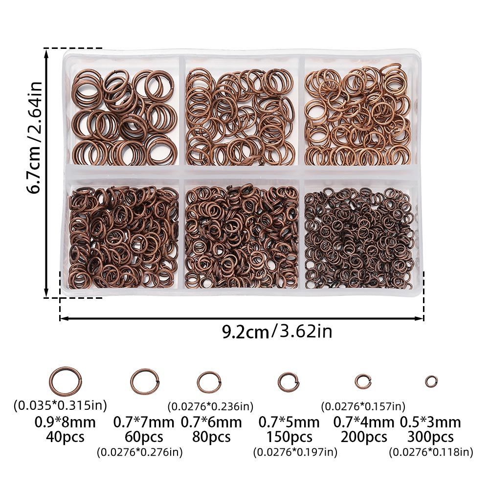 1Set Mixed Size Open Jump Rings Split Rings Jewelry Making Kit For DIY Bracelet Necklace Jewelry Making Accessories Supplies