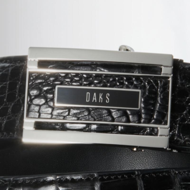 Daks Black Premium Caiman Leather Automatic Belt
