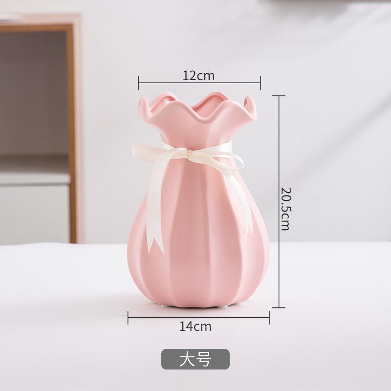 Minimalist Nordic Ceramic Vase, Water-Storing Flower Pot for Florist Supplies, Modern Home Decor