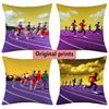 Running Track Sport Throw Pillow Covers Pattern Cushion Cover Suitable for Sofa Bedroom Car Pillow Cover