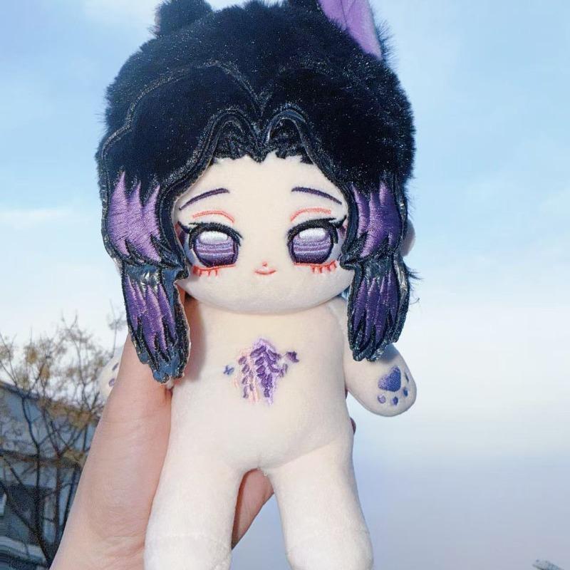 Nouă Jucărie de Pluș Demon Slayer 20cm Shinobu Kocho cu Urechi de Pisică Kimono cu Fluturi Bumbac Moale Personaj Anime Jucărie de Pluș pentru Fani Cadou de Ziua de Naștere pentru Copii