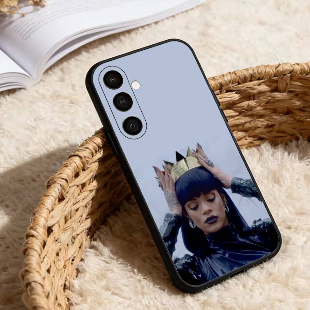 Singer R-Rihanna ANTI Phone Case For Samsung Galaxy A13,21s,22,31,32,52,53,71,72,73,Soft Black Cover