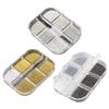 6 Grids Metal Pearl Nail Art Decorations 3D Nail Parts Gems Mixed Size Charms