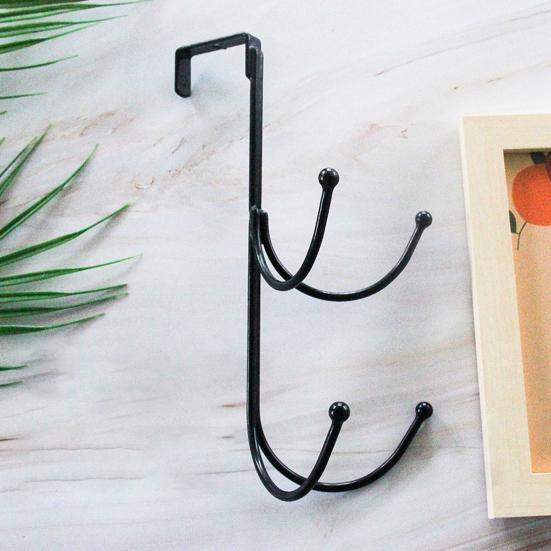 Yousheng Metall-Doppelschichthaken, keine Türschäden, einfache Installation, zum Aufhängen von Weihnachtskränzen, Kleidung, Mehrzweck-Kleiderbügelhaken