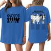 Women's Short Sleeve T-Shirt Casual Letter Print Neck Tee for Daily Wear