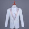 Men's Single-Breasted Rhinestone Suit Set for Banquet and Performance