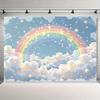 1 Rainbow Sky Wall Sticker - Colorful Cloud and Star Backgrounds for Weddings Birthdays Festivals Offices Yards Etc