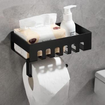 Toilet tissue holder, no punching roll paper box, toilet paper wall mounted storage rack, roll paper holder