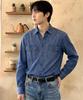 UNDEROFF Standard Western Denim Shirt Blue