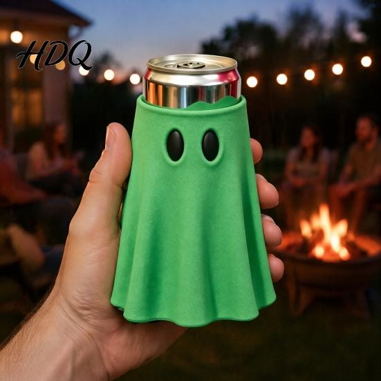 Festive Beverage Insulator Halloween Ghost Can Holder Universal Cooler Sleeve Cute Shaped Party Favors Insulated Drink
