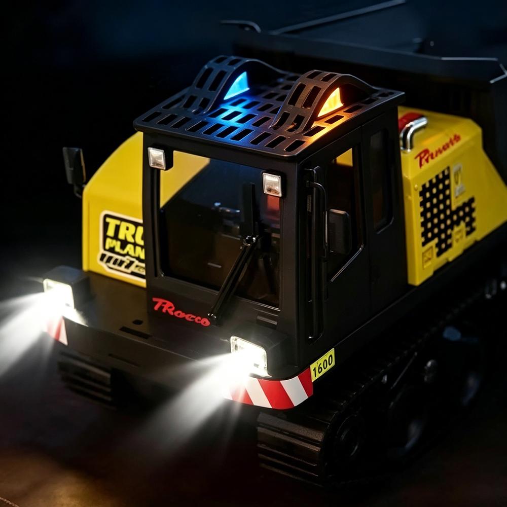 1/50 T14R RC Crawler Dump Truck Electric 3KM/H Remote Control Dump Truck Model With Light And Sound Engineering Vehicle Toy