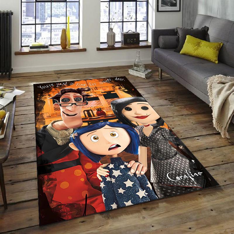 1pc C-Coraline (4) Design Area Rug - Non-Slip, Soft & Cozy Floor Mat for Living Room, Bedroom, Office - Indoor/Outdoor Decorative Carpet